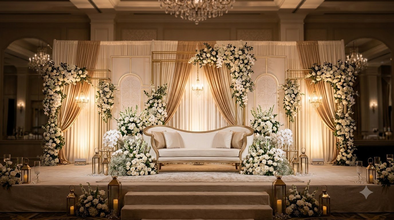 Elegant wedding stage decoration